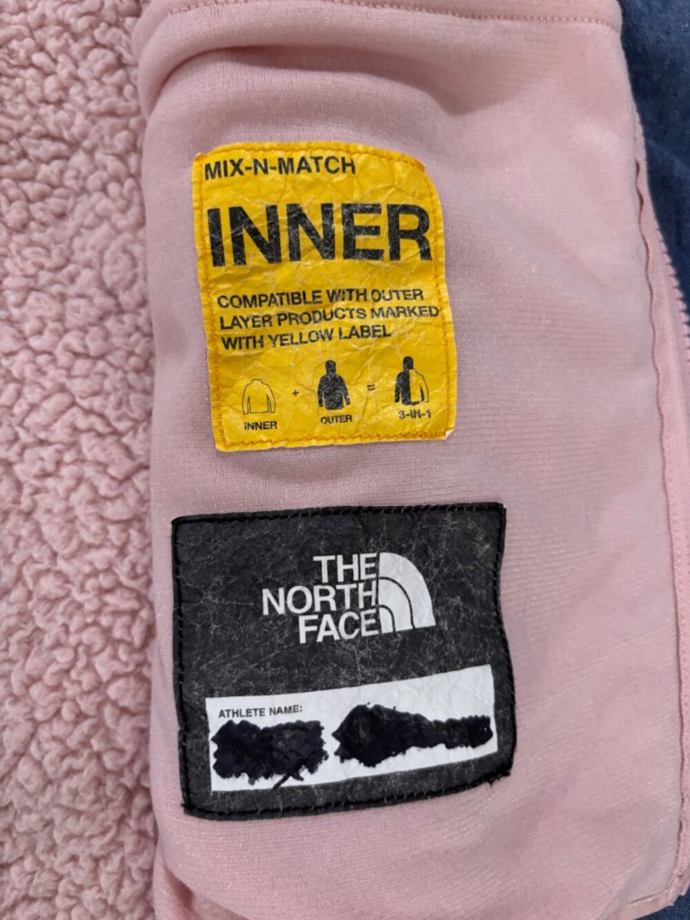 The North Face Girls Large Pink Sherpa Fleece Jacket Cozy Zip Up - Picture 3 of 9